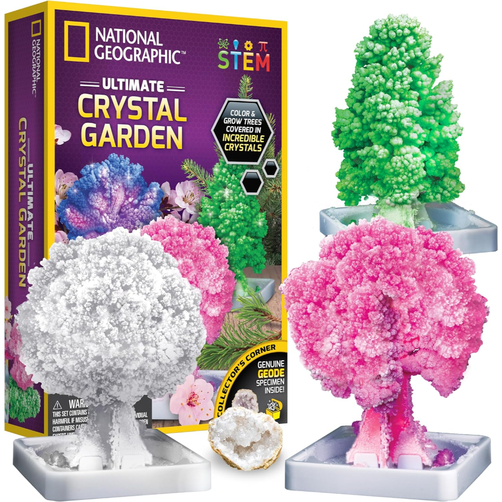 national geographic crystal growing garden – grow 3 crystal trees in just 6 hours with this crystal growing kit, stem kit (5)