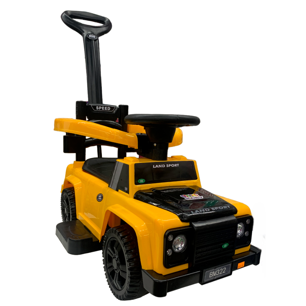 land sport w push handle & lights yellow1