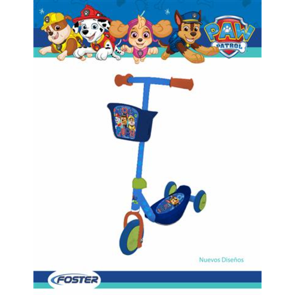 paw patrol 3 wheels scooter