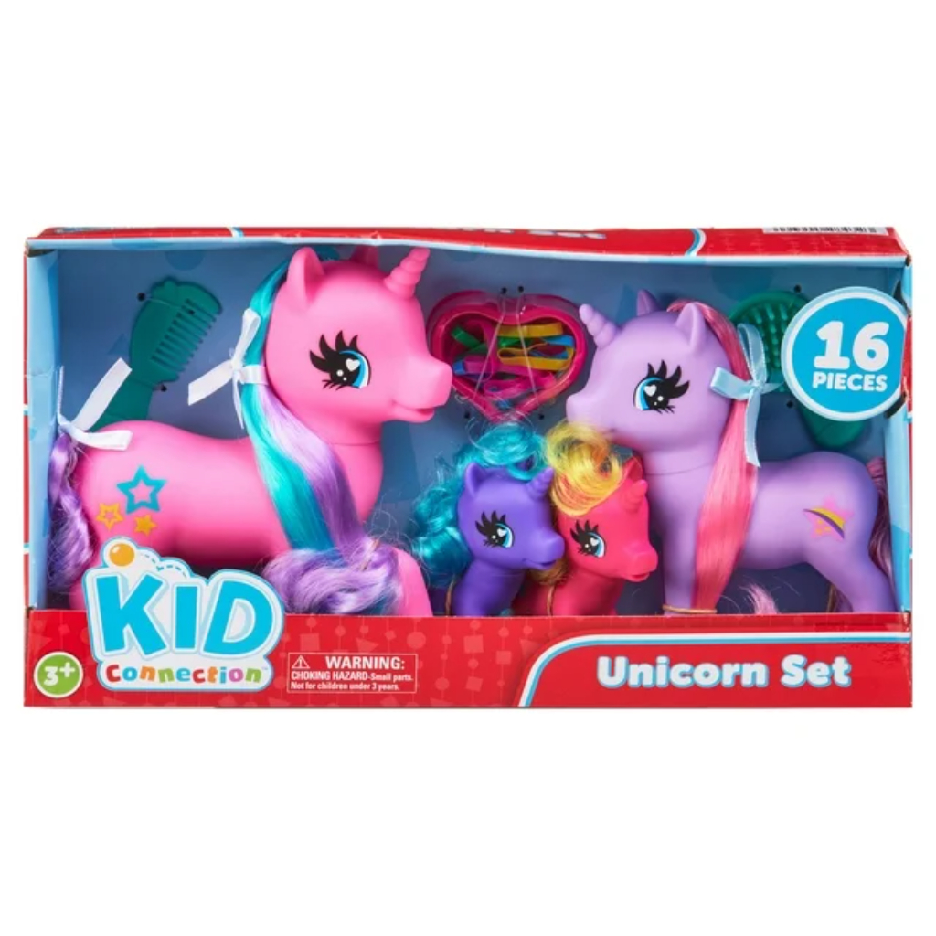 kid connection miniature unicorn playset1