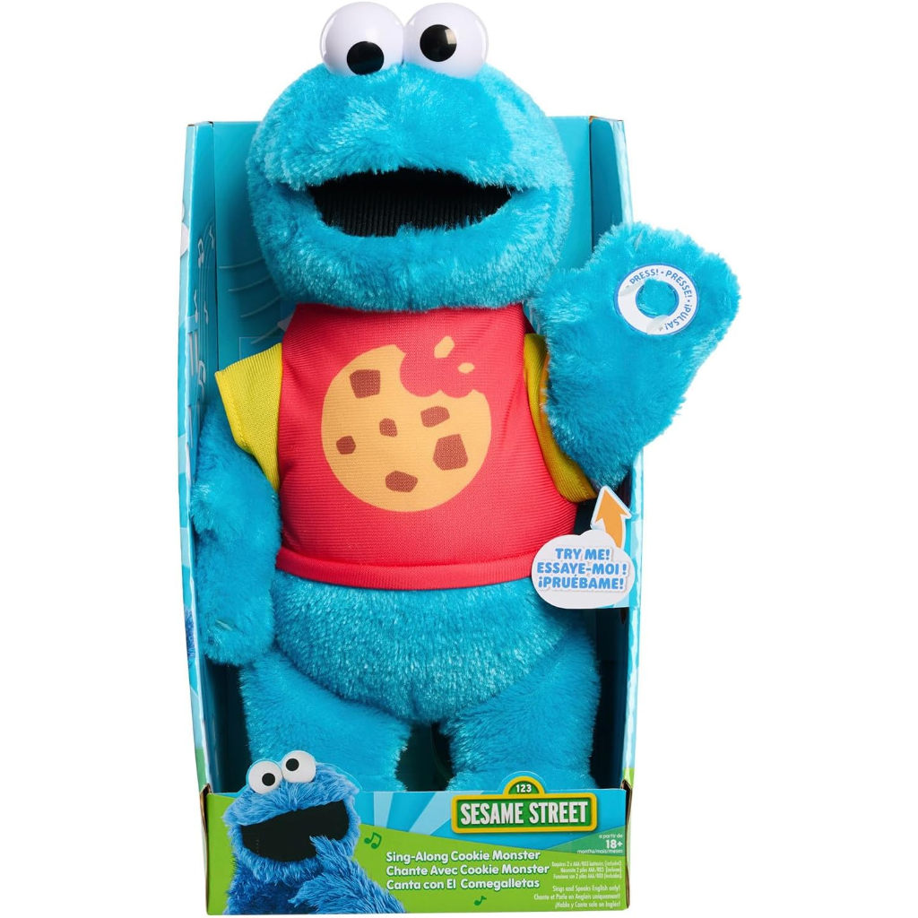 sesame street sing along cookie monster 13 inch plushie stuffed animal2