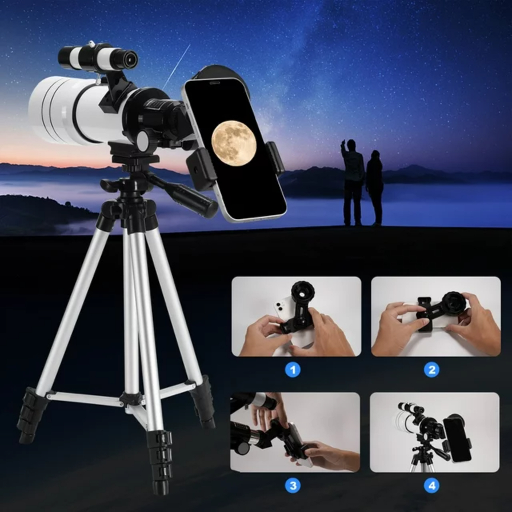 topvision telescope, 70mm telescopes for adults & kids, 300mm portable refractor telescope7