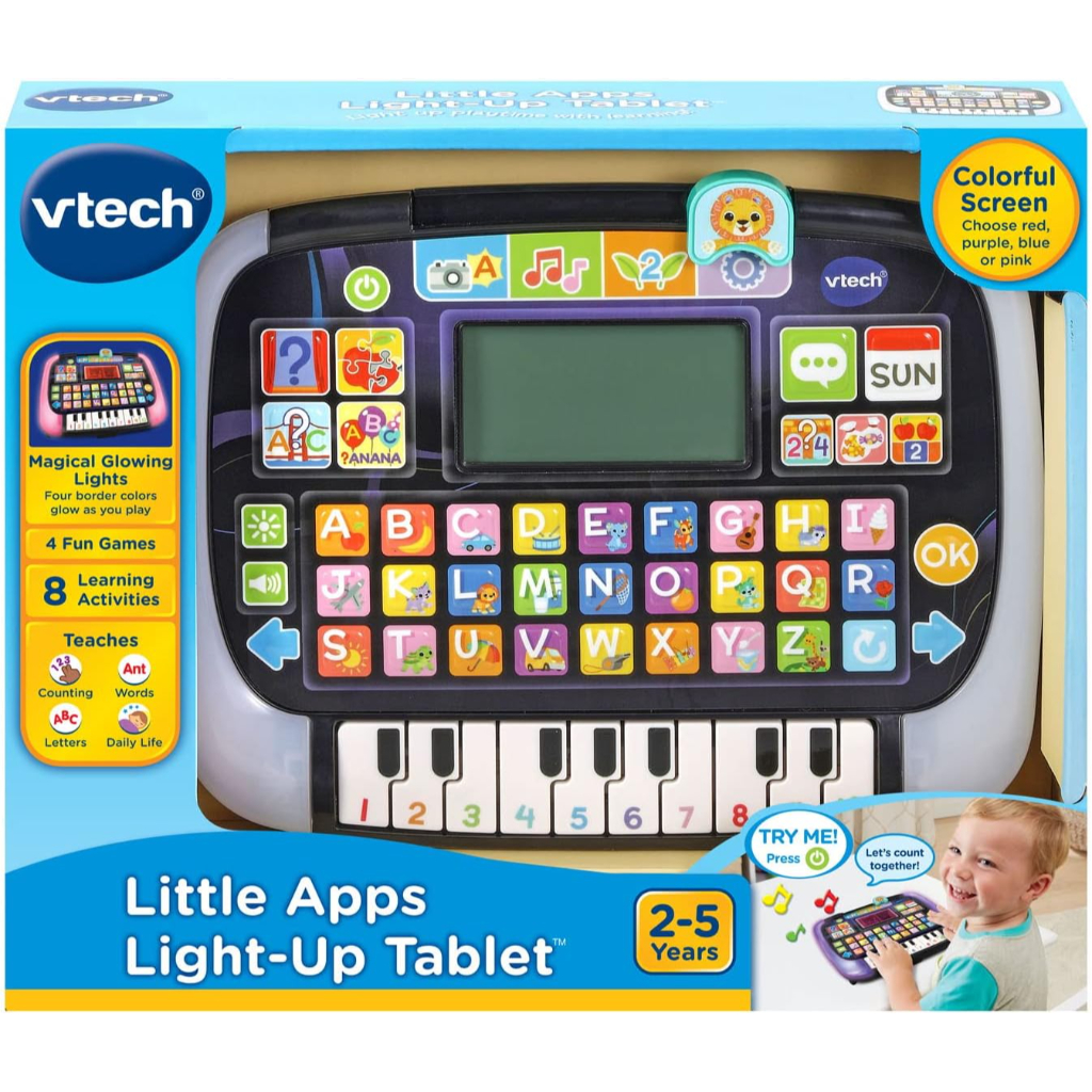 vtech little apps light up piano tablet, black3