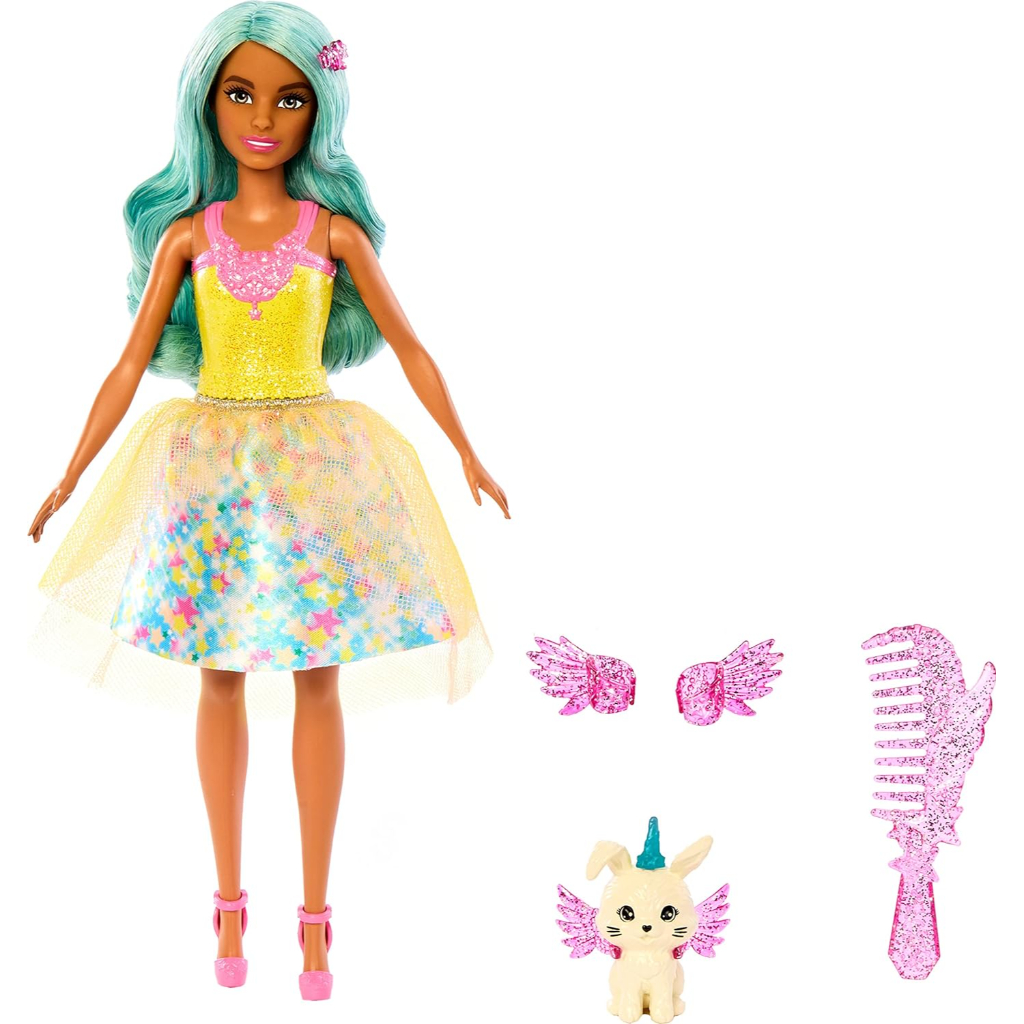 barbie a touch of magic doll & accessories, teresa with fantasy outfit, pet, leash & styling accessories7