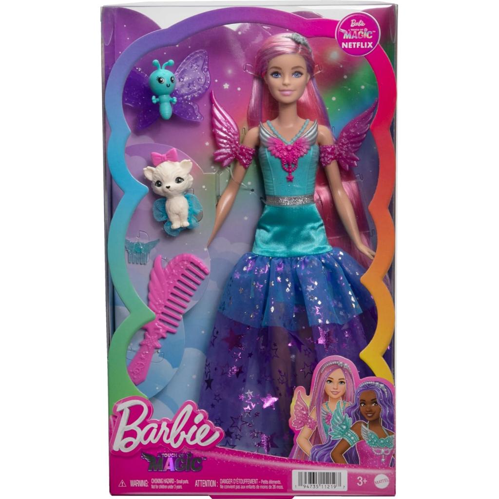 barbie doll with two fairytale pets, barbie “malibu” from barbie a touch of magic pink hair6