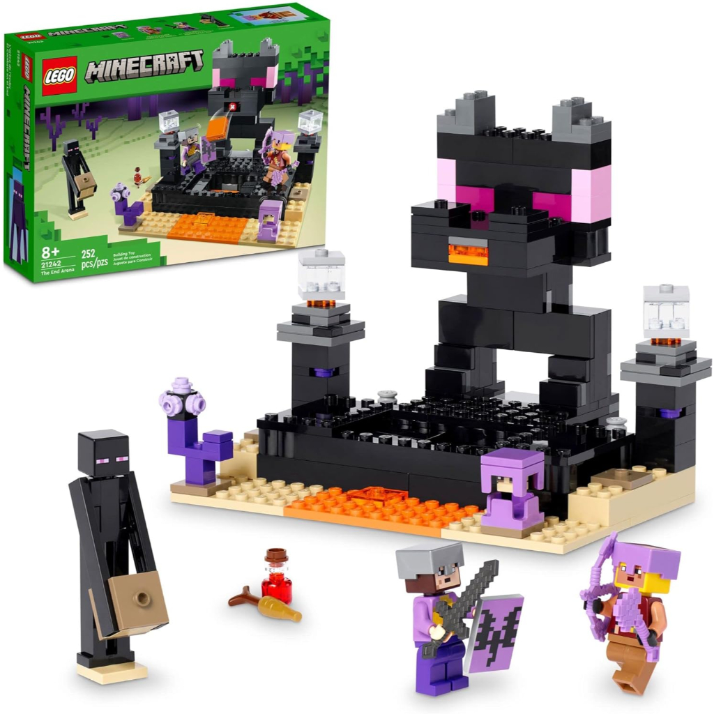 lego minecraft the end arena, ender dragon battle set6