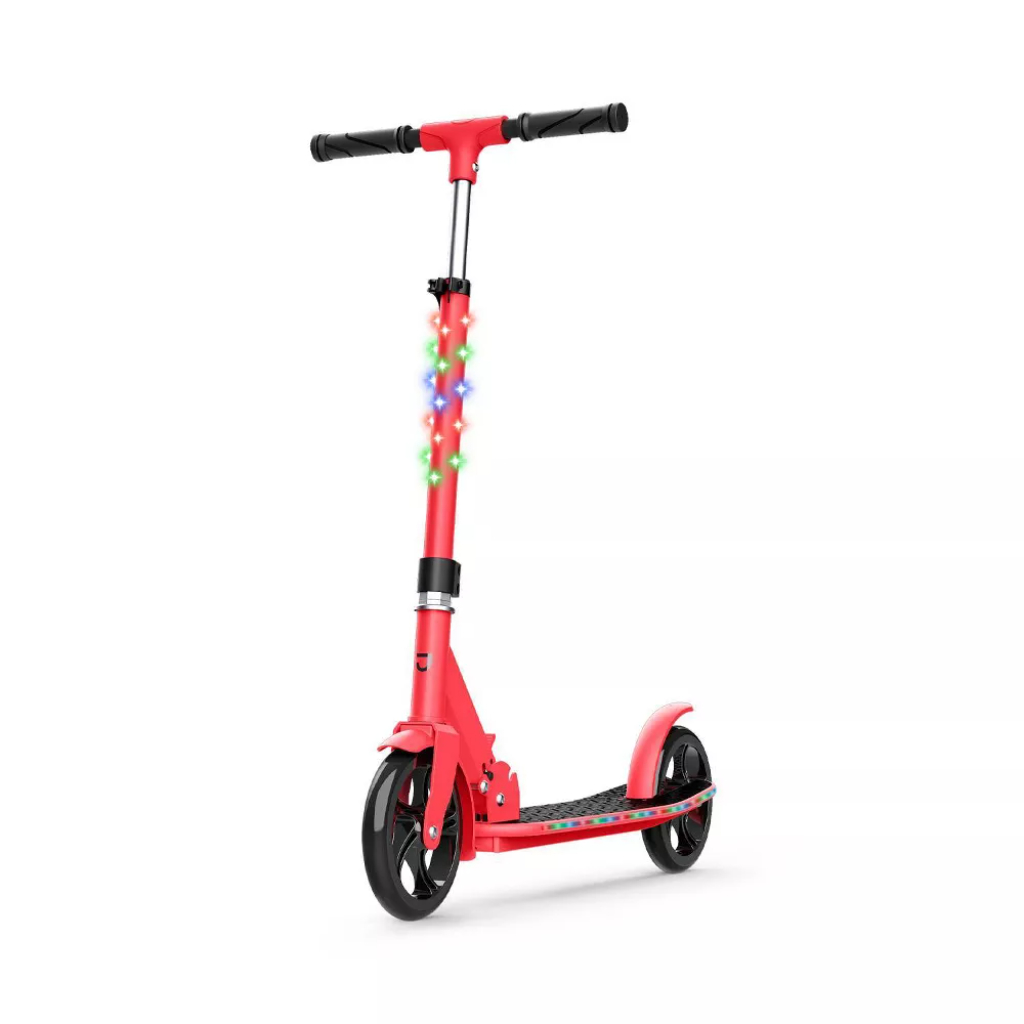 jetson jupiter jumbo teen 2 wheel kick scooter (red) includes led lights on stem and deck (5)