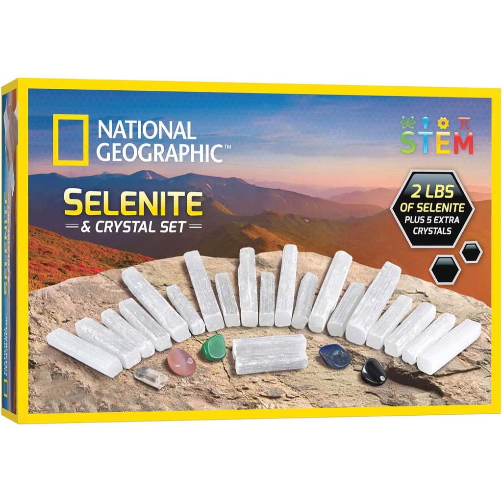 national geographic selenite and crystal set4