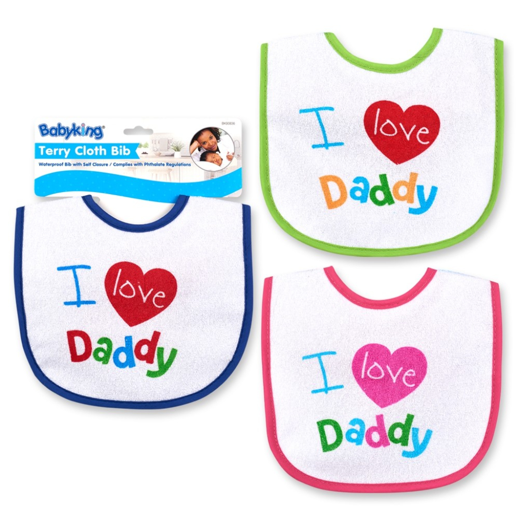 baby king bib i love daddy