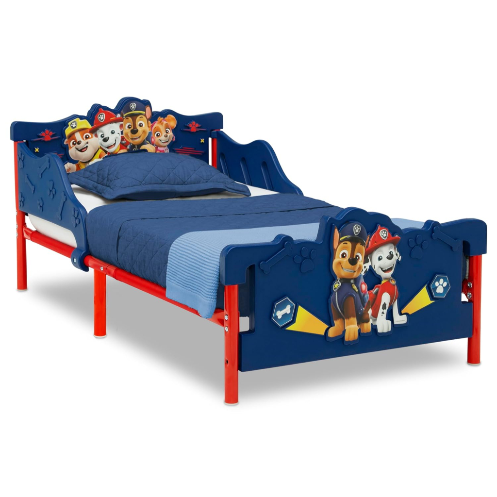 delta children nick jr. paw patrol plastic toddler bed, blue2