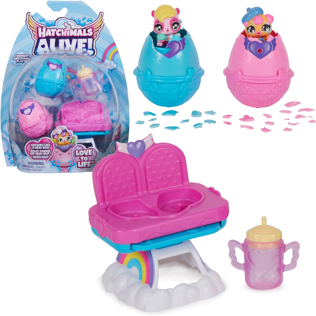 hatchimals alive, hungry hatchimals playset6