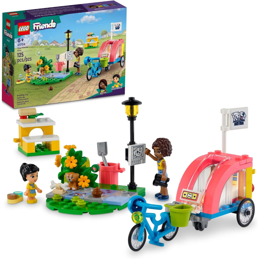 lego friends dog rescue bike building set 417386