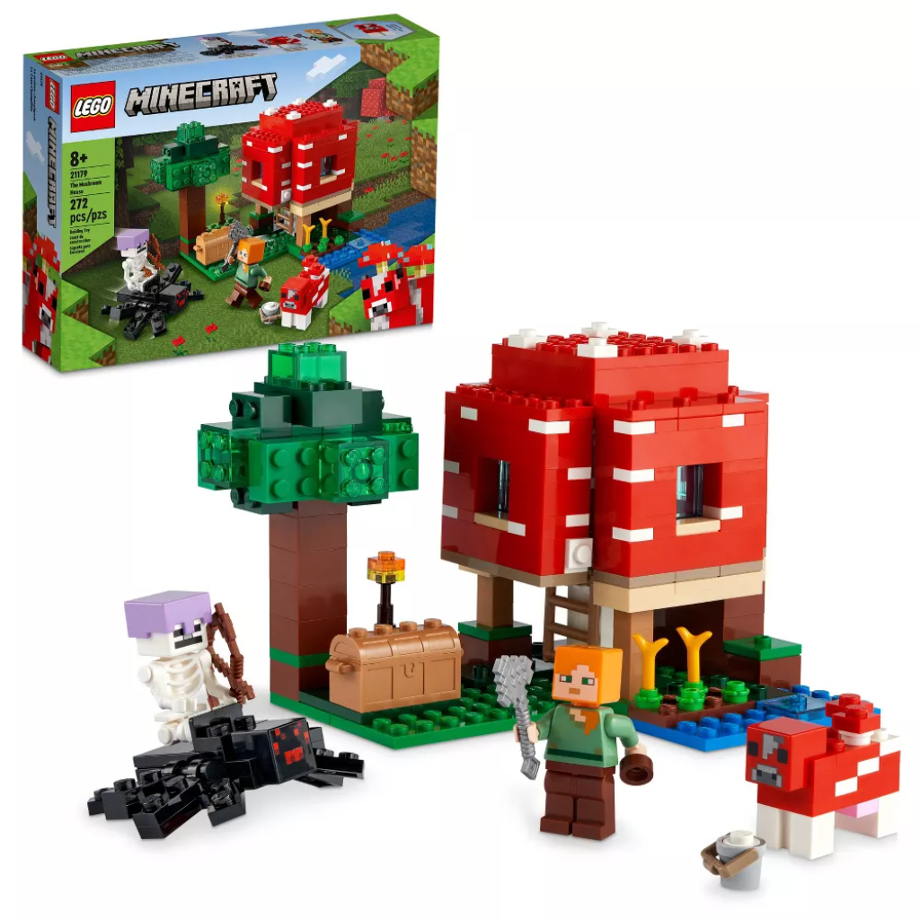 lego minecraft the mushroom house 21179 building toy set1