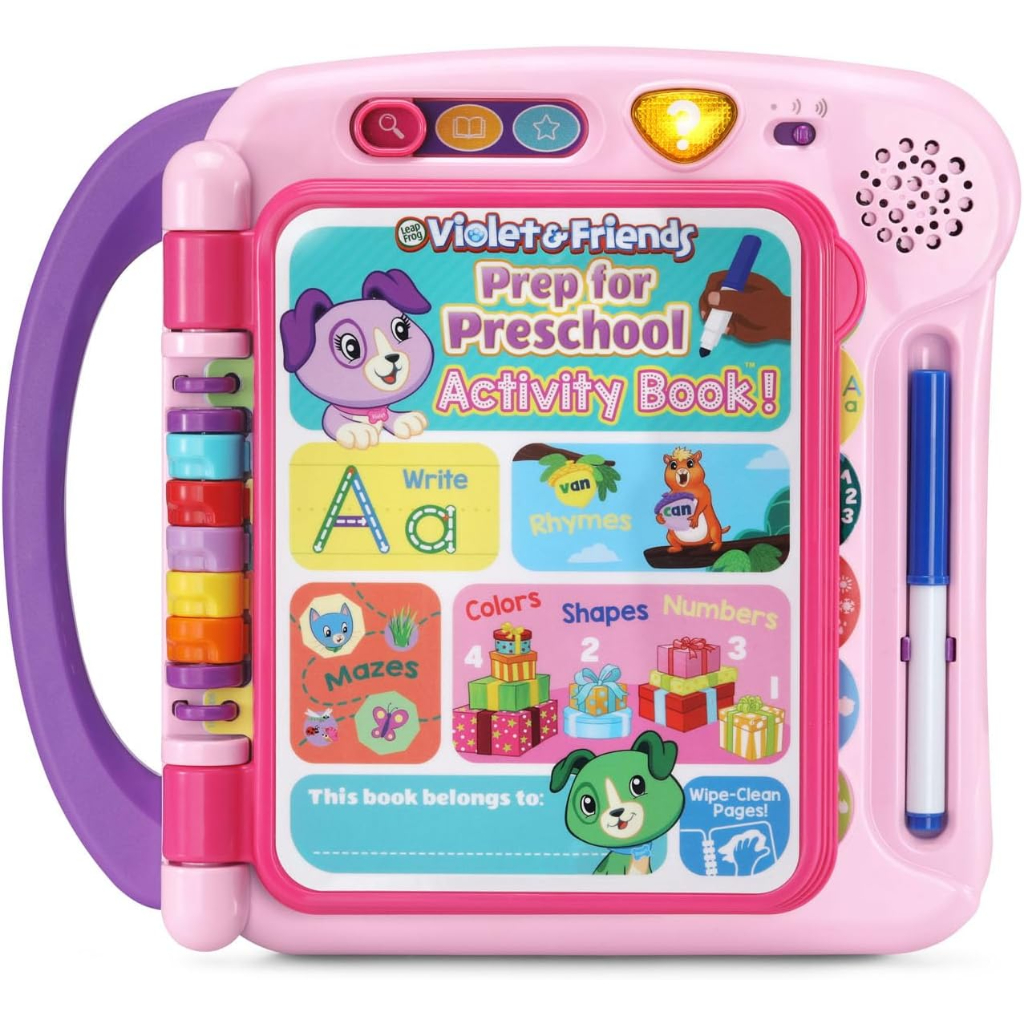 leapfrog violet and friends prep for preschool activity book, pink2