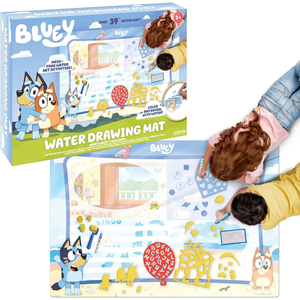 official bluey water drawing mat, 39 x 27 inches extra large water drawing mat4