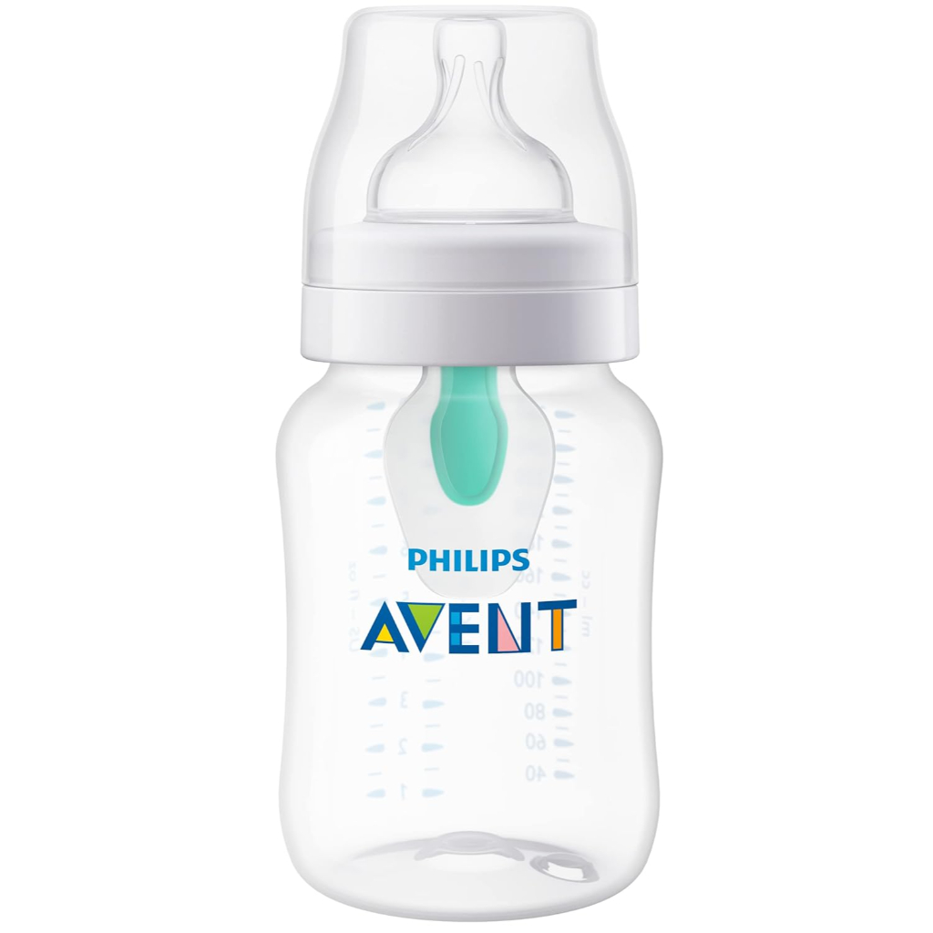 philips avent anti colic baby bottle with airfree vent, 9oz, 1pk, clear2