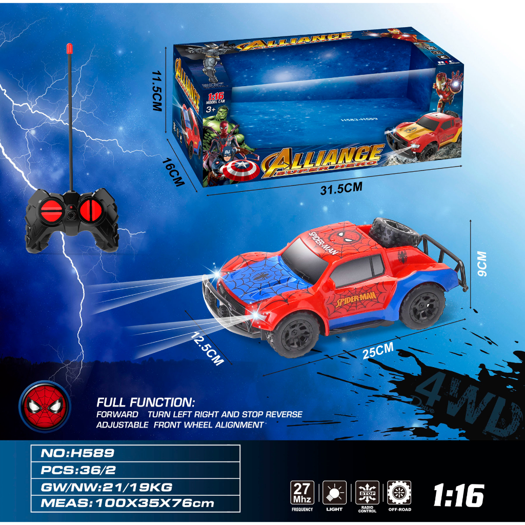 spider man rc truck