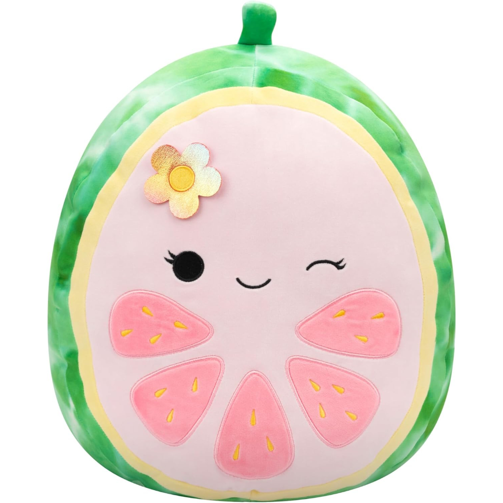 squishmallows original 16 inch lena pink guava fruit with flower2