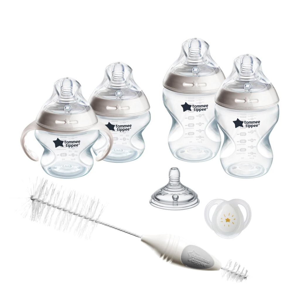 tommee tippee natural start baby’s first bottle set, 2 x 5oz and 2 x 9oz anti colic bottles2