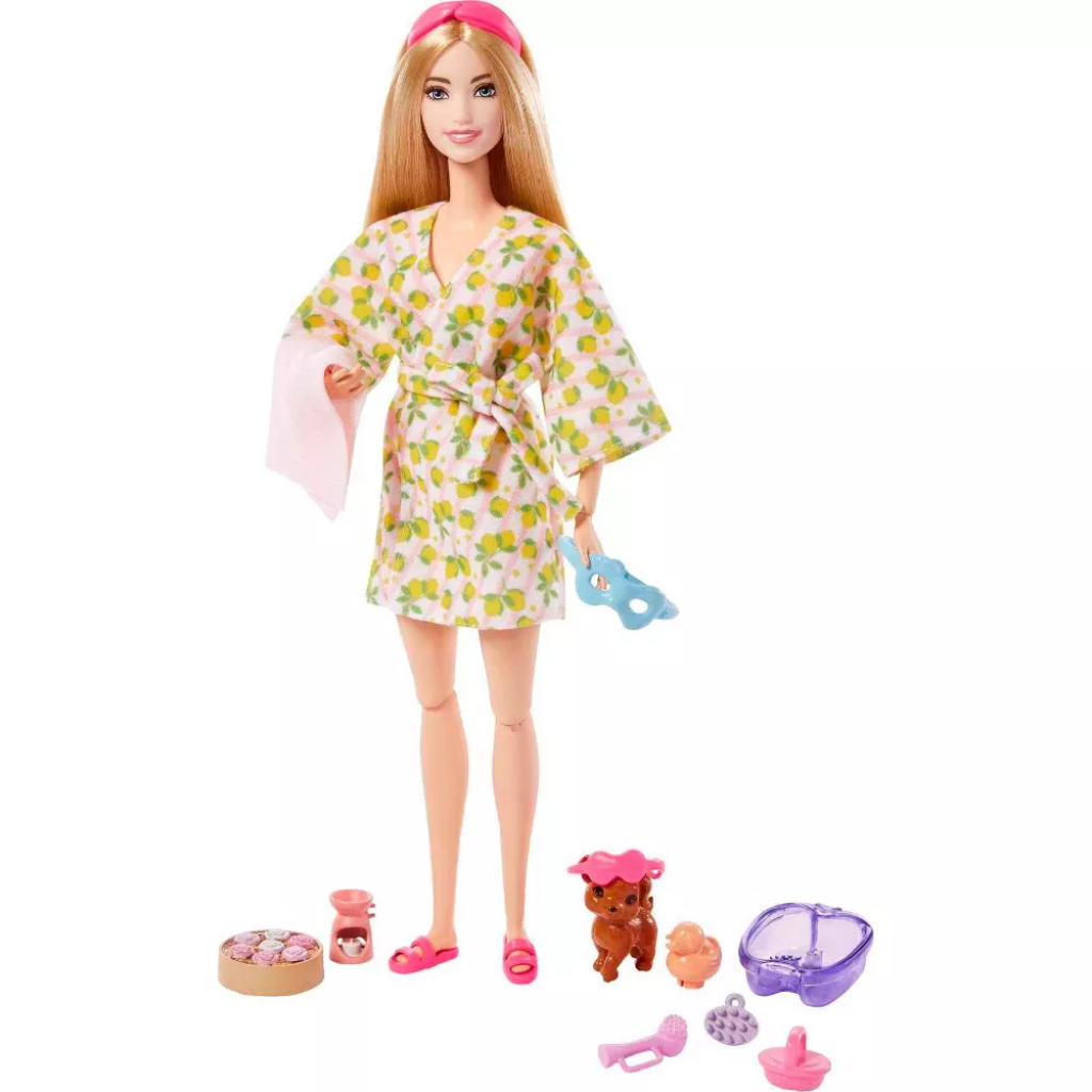 barbie wellness self care spa day with puppy4