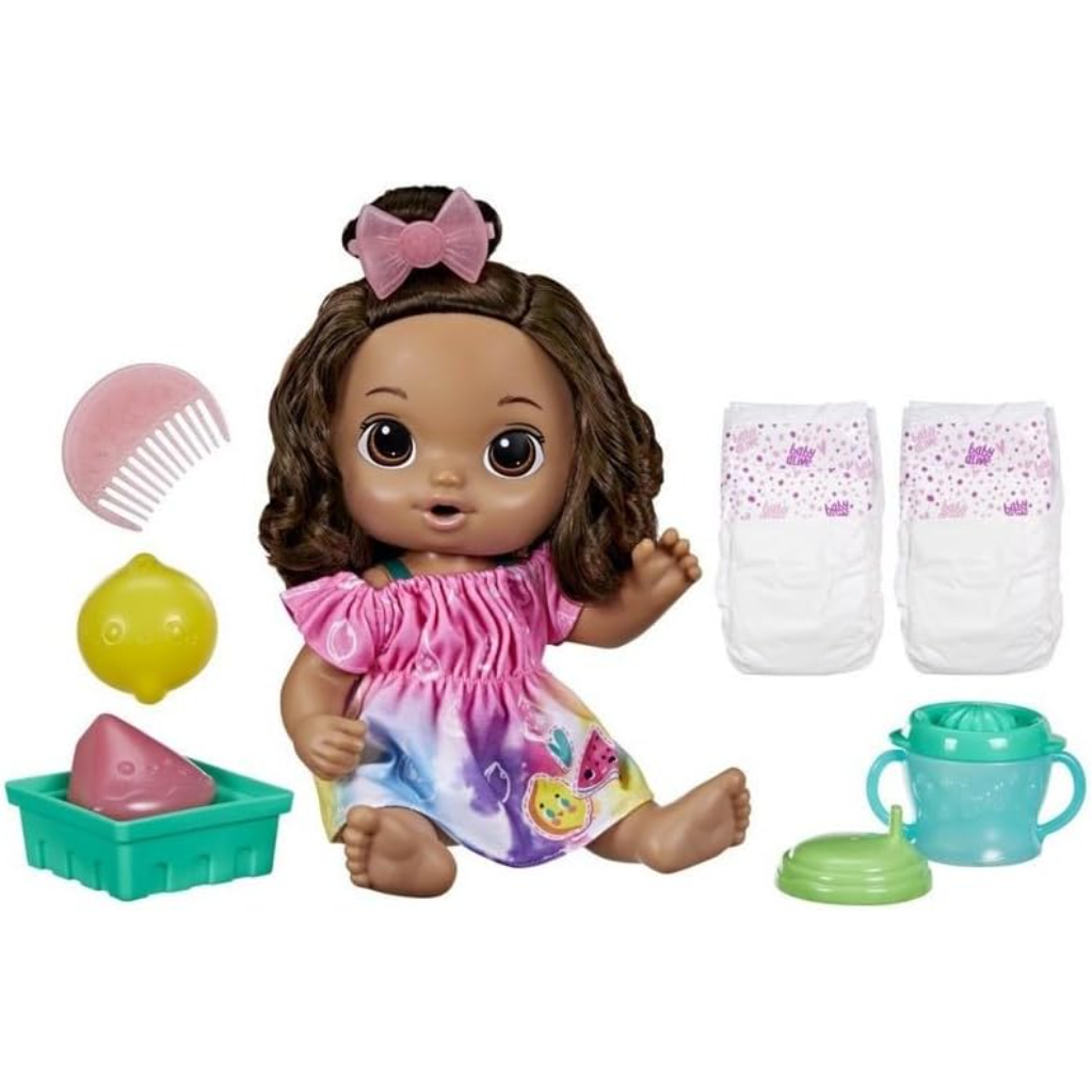 baby alive fruity sips doll, lemon, toys for 3 year old girls, 12 inch baby doll set2