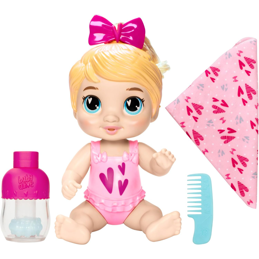 baby alive shampoo snuggle harper hugs blonde hair 11 inch water baby doll playset6