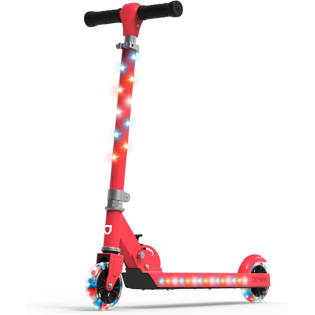 jetson 2 wheel light up kick scooter, red2