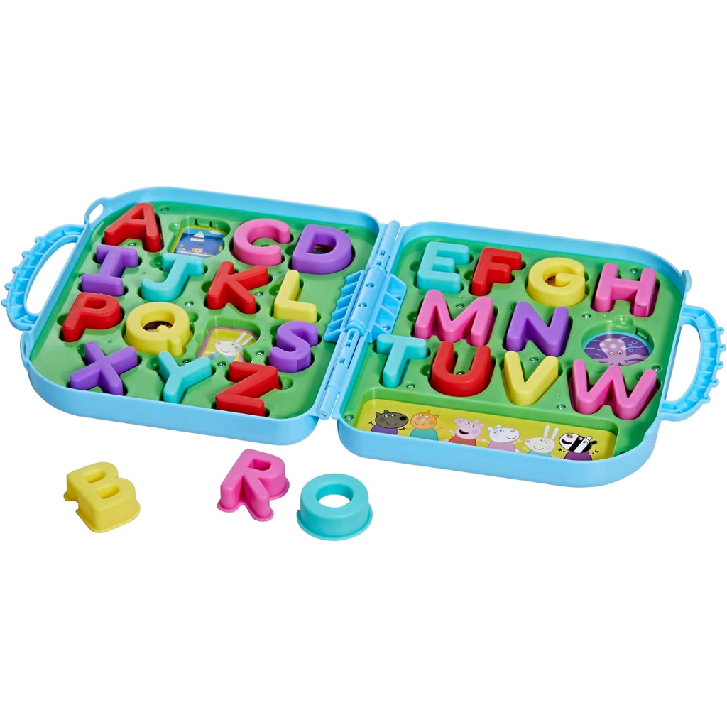 peppa pig peppa’s alphabet case, abc toys, puzzle4