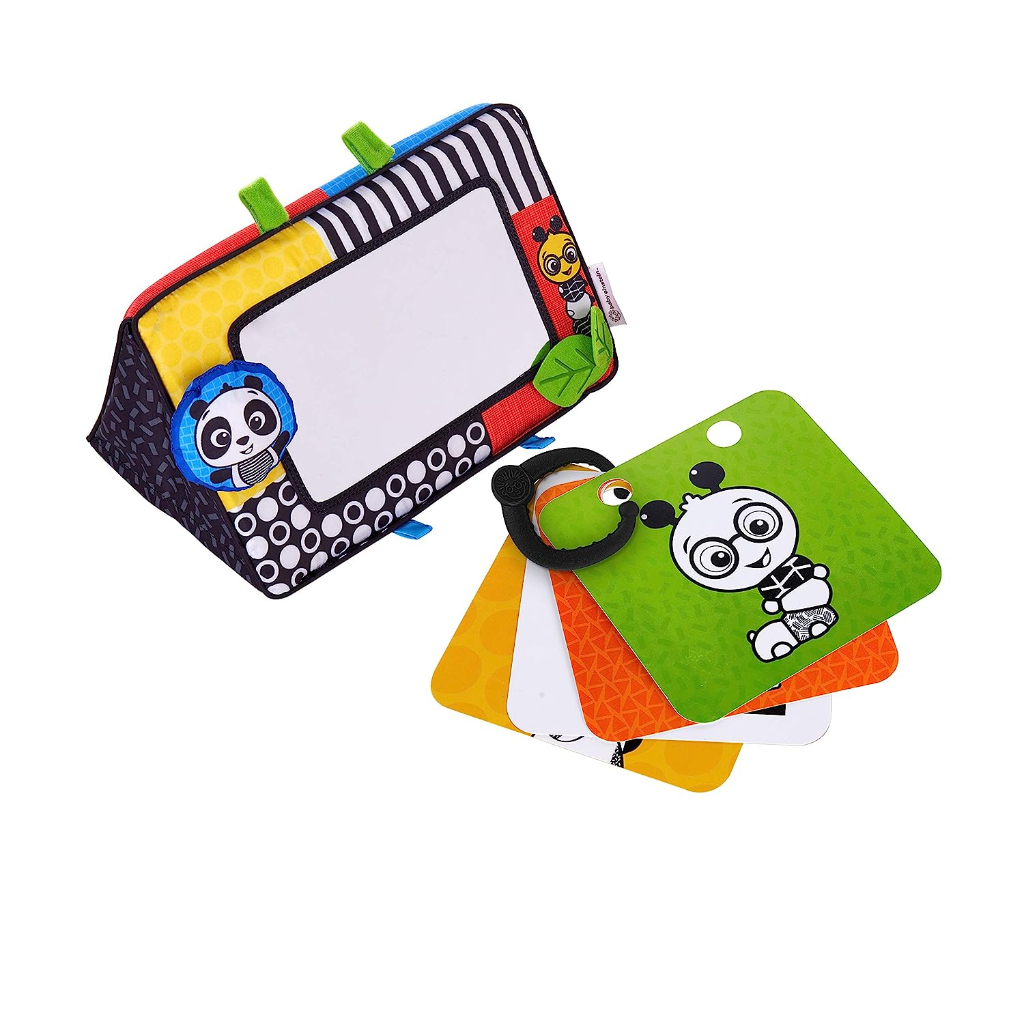 baby einstein flip for art high contrast floor activity mirror tummy time