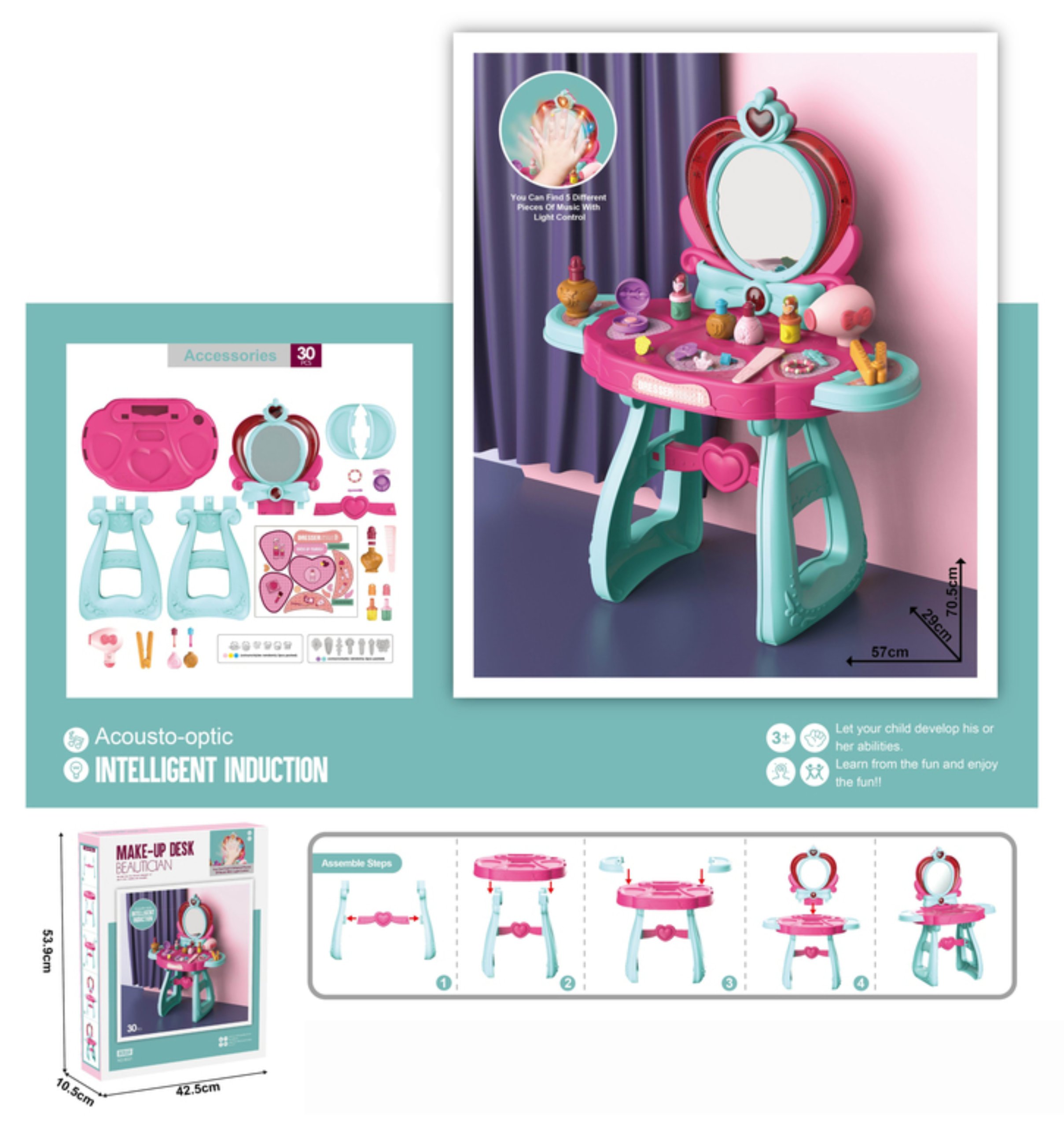 induction make up set desk set