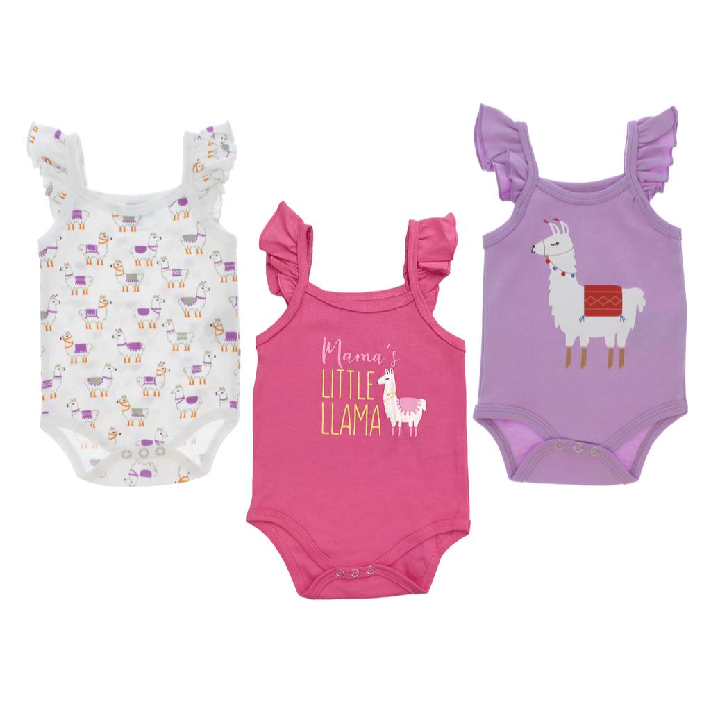 girls sleeveless bodysuits with envelope fold 3pc pack with hanger ..