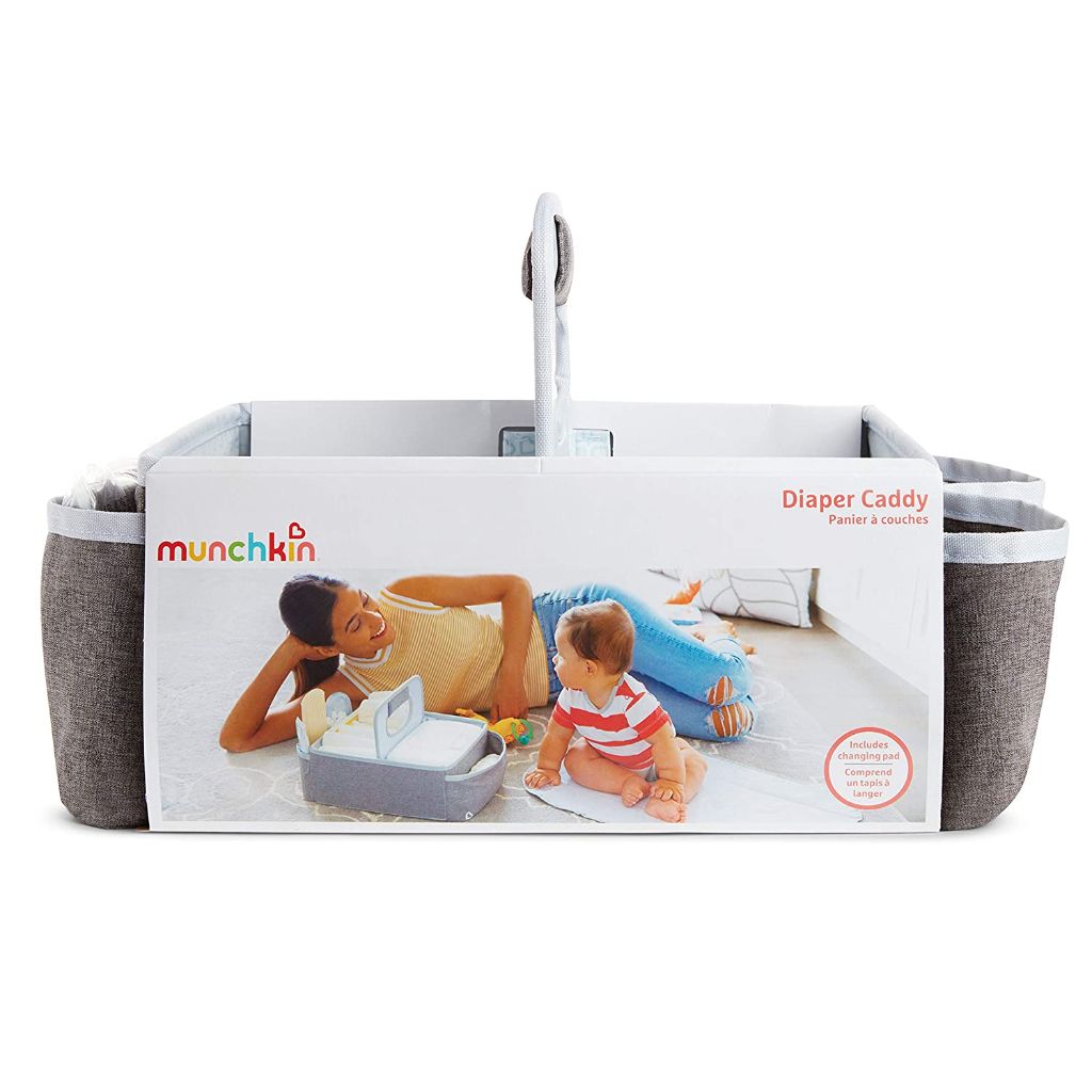 munchkin® portable diaper caddy organizer, grey 5