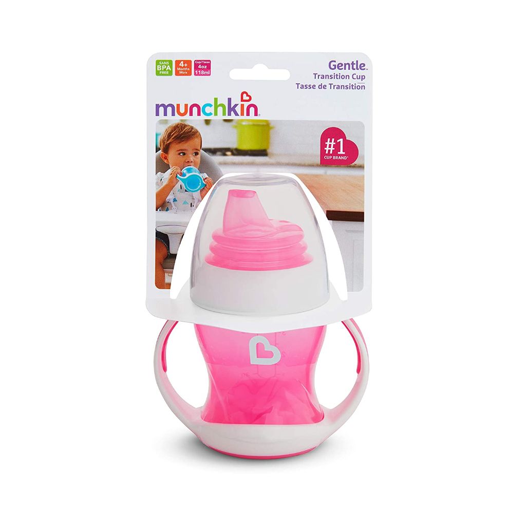 munchkin 4oz gentle transition cup – pink 3