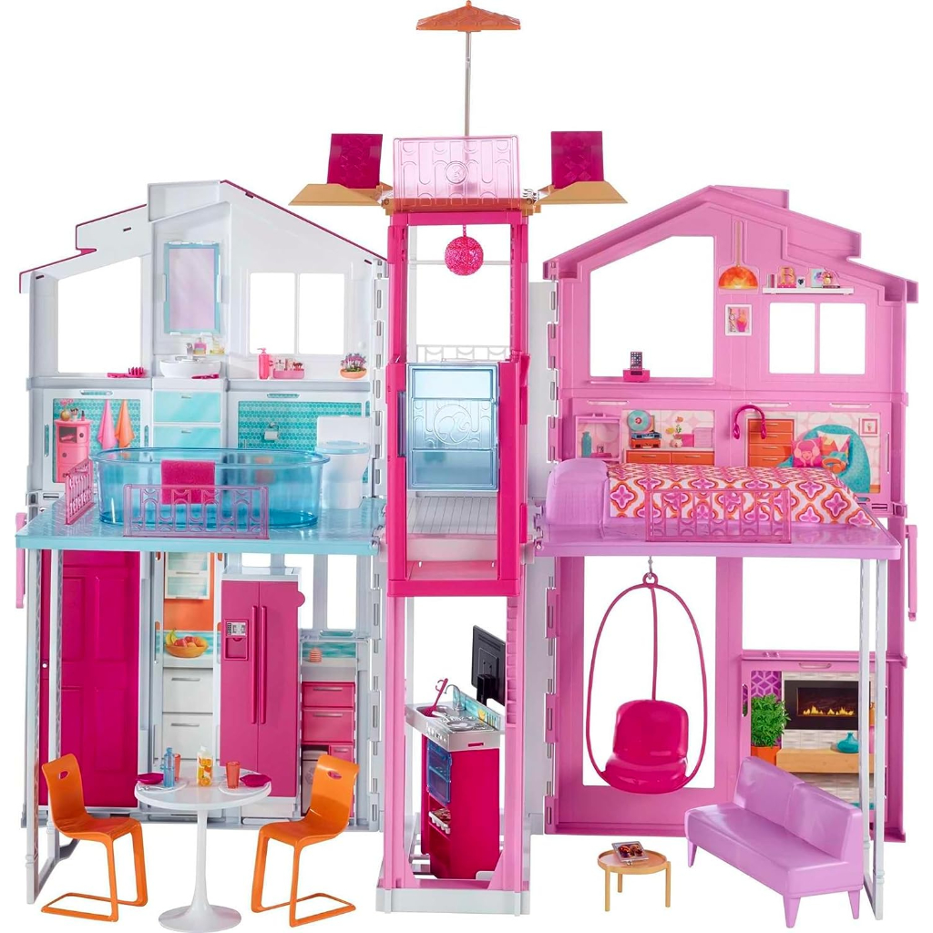 barbie doll house, 3 story townhouse