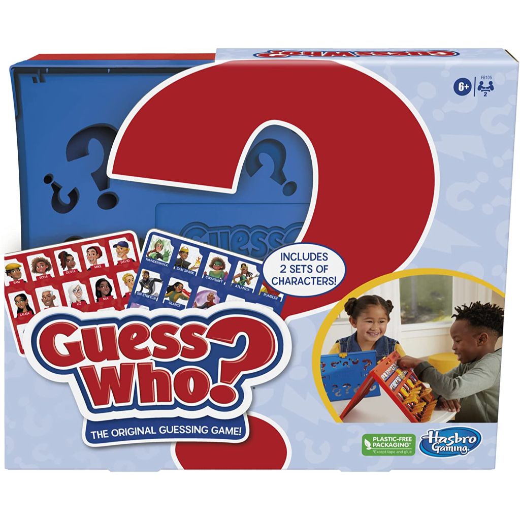 guess who original, easy to load frame, double sided character sheet, 2 player board games for kids (1)