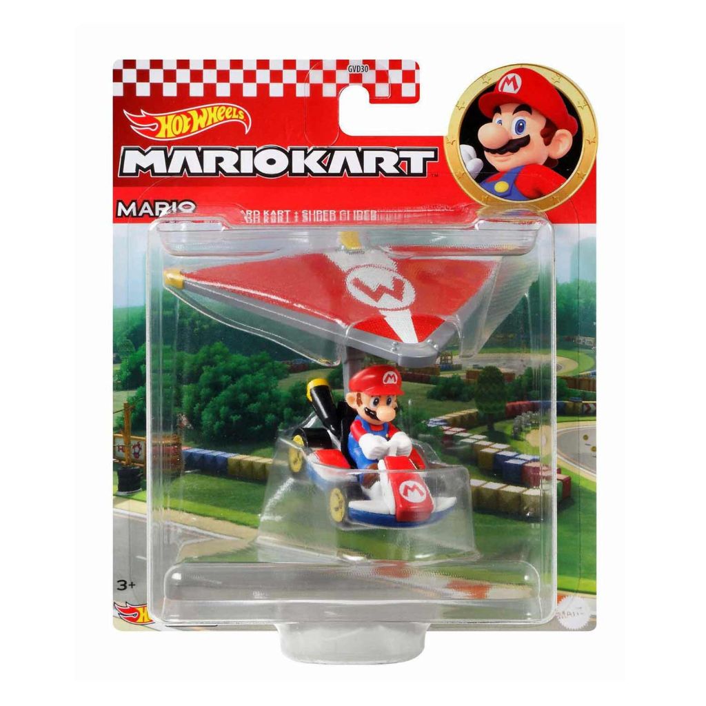 mario in standard kart with super glider