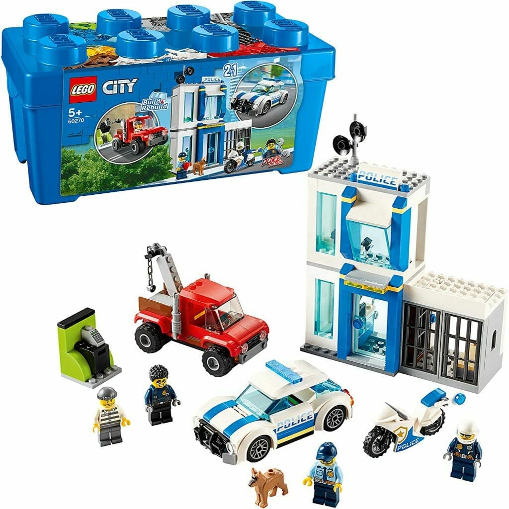 lego lego city police brick box 60270 action cop building toy for kids (301 pieces) (10)