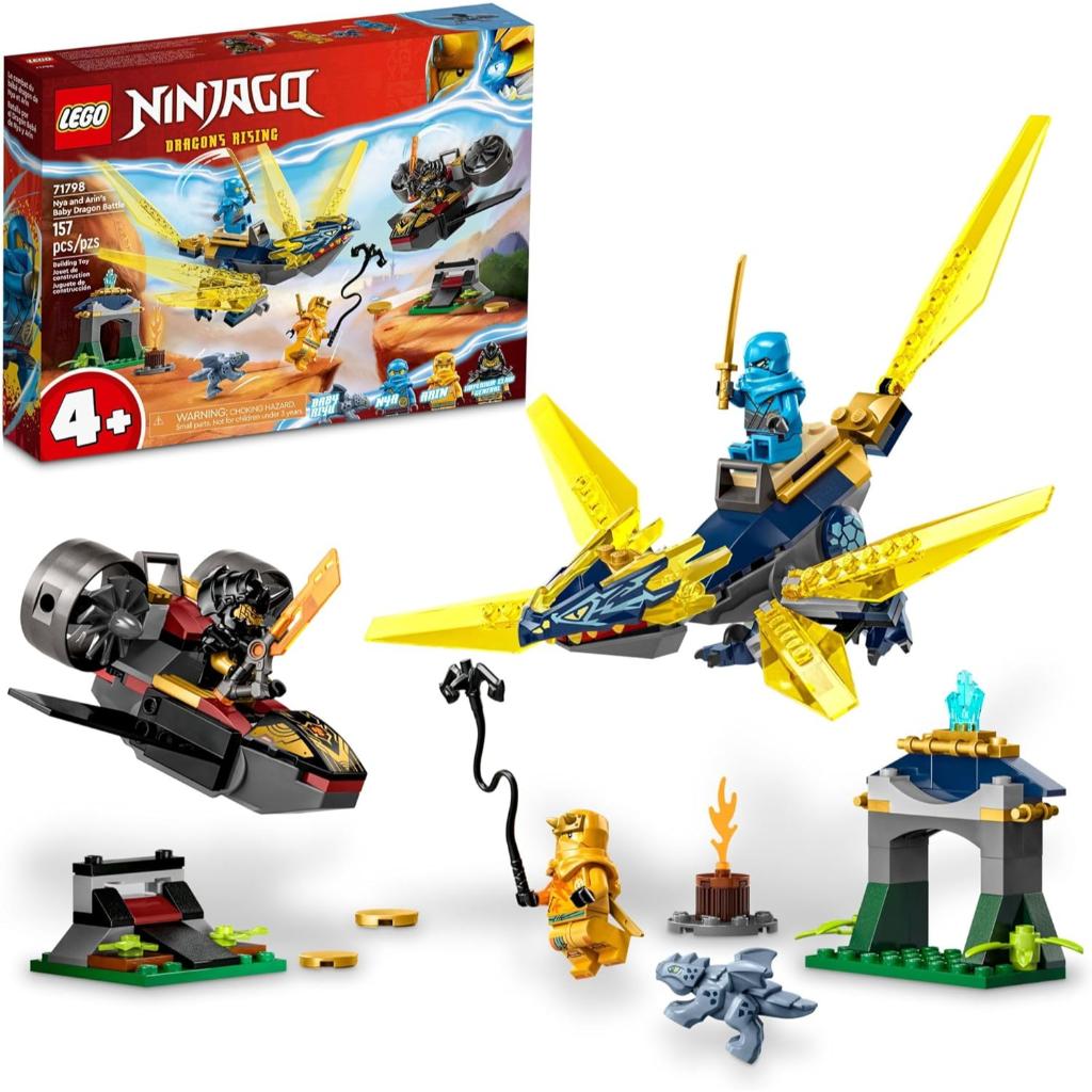 lego ninjago nya and arin’s baby dragon battle 71798 ninja building toy
