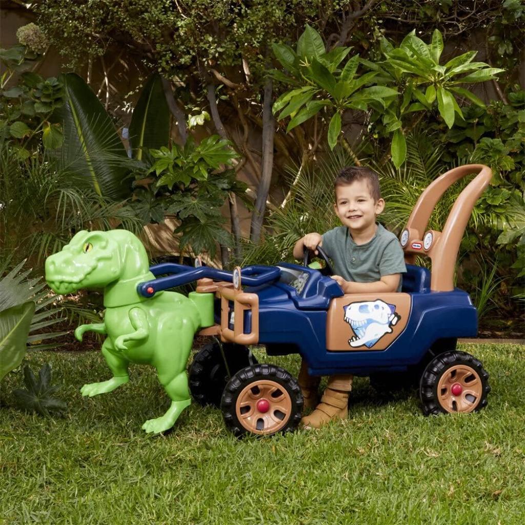 little tikes t rex dinosaur truck, foot to floor toddler ride on toy —5