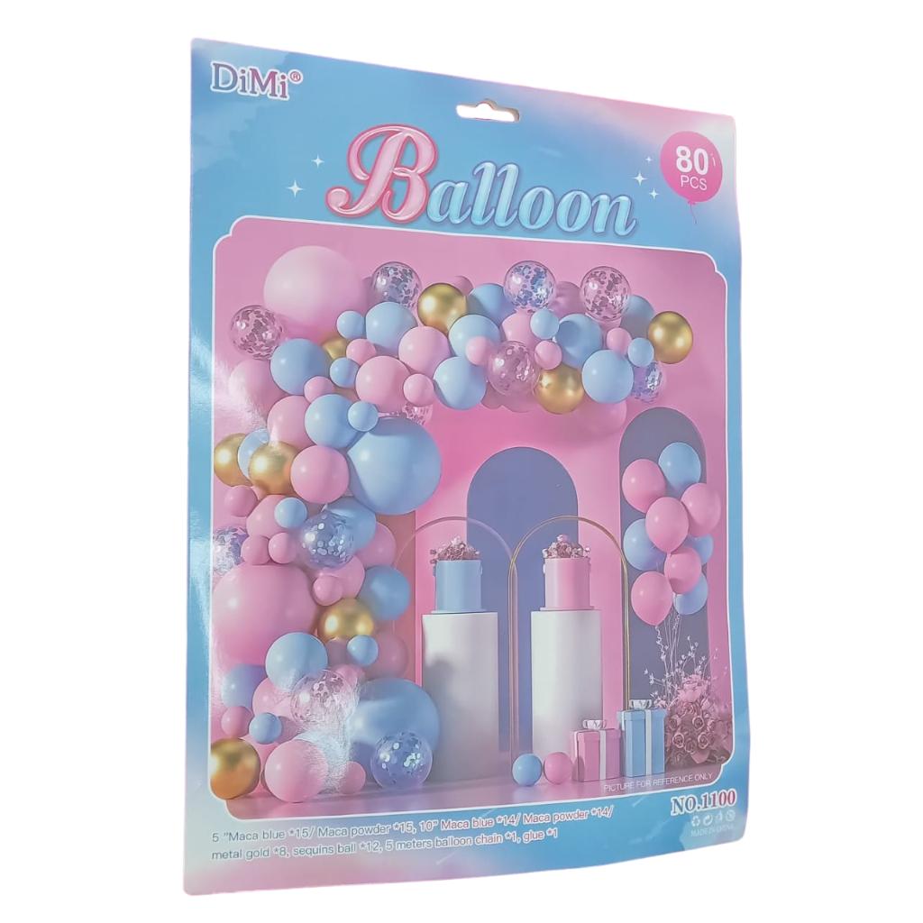 blue and pink balloon set