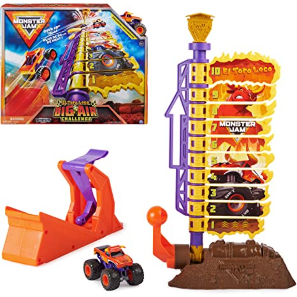 monster jam el toro loco big air challenge playset with exclusive monster truck