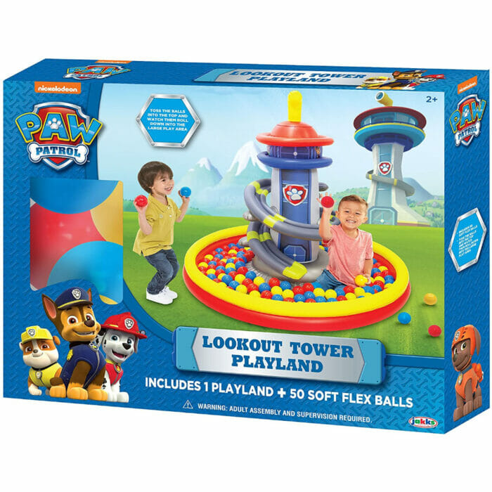 SHOP NOW-Paw Patrol Lookout Tower Ball Pit Playland - D'Best Toys