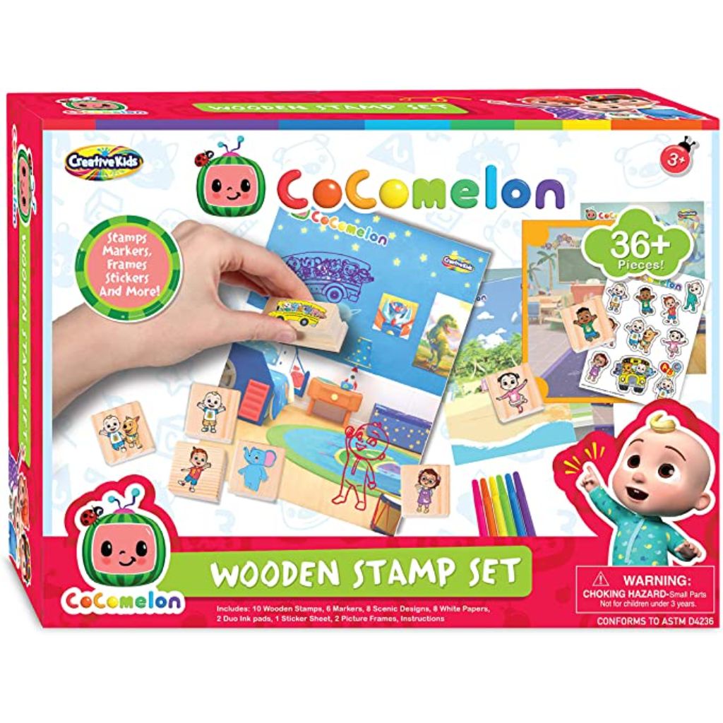 Cocomelon Wooden Stamp Set - D'Best Toys