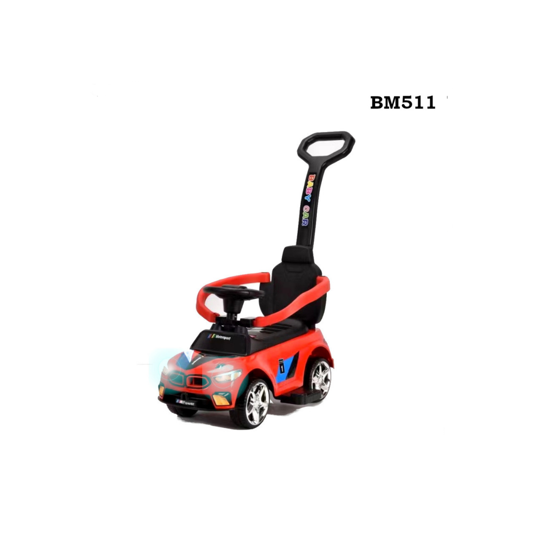 bmw push car w handle – red