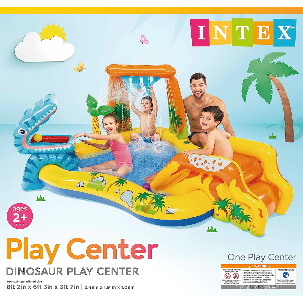 intex dinosaur play center 8'2 x 6'3 x 3'7