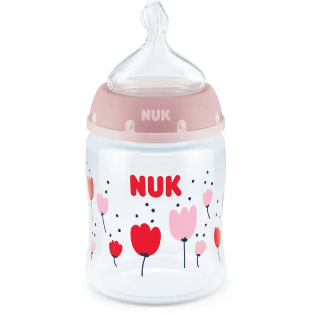 nuk smooth flow anti colic bottle 0+ months[blue:pink](150 ml:5 oz)