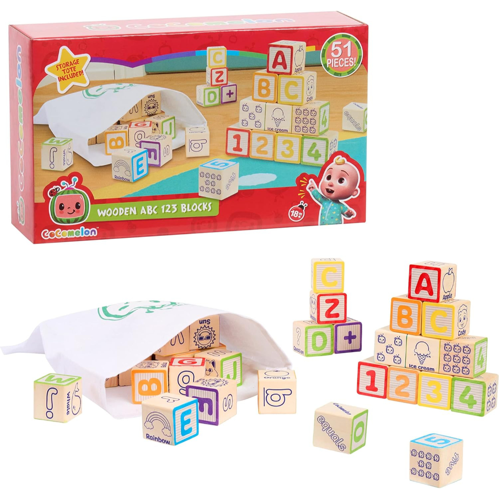 cocomelon 51 piece classic abc wooden block set5