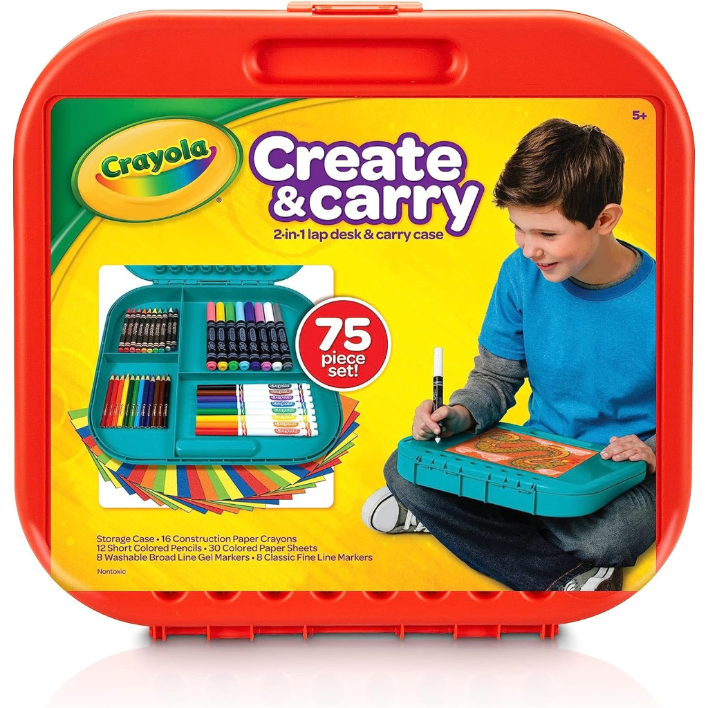 crayola create 'n carry art set (75 pieces)4