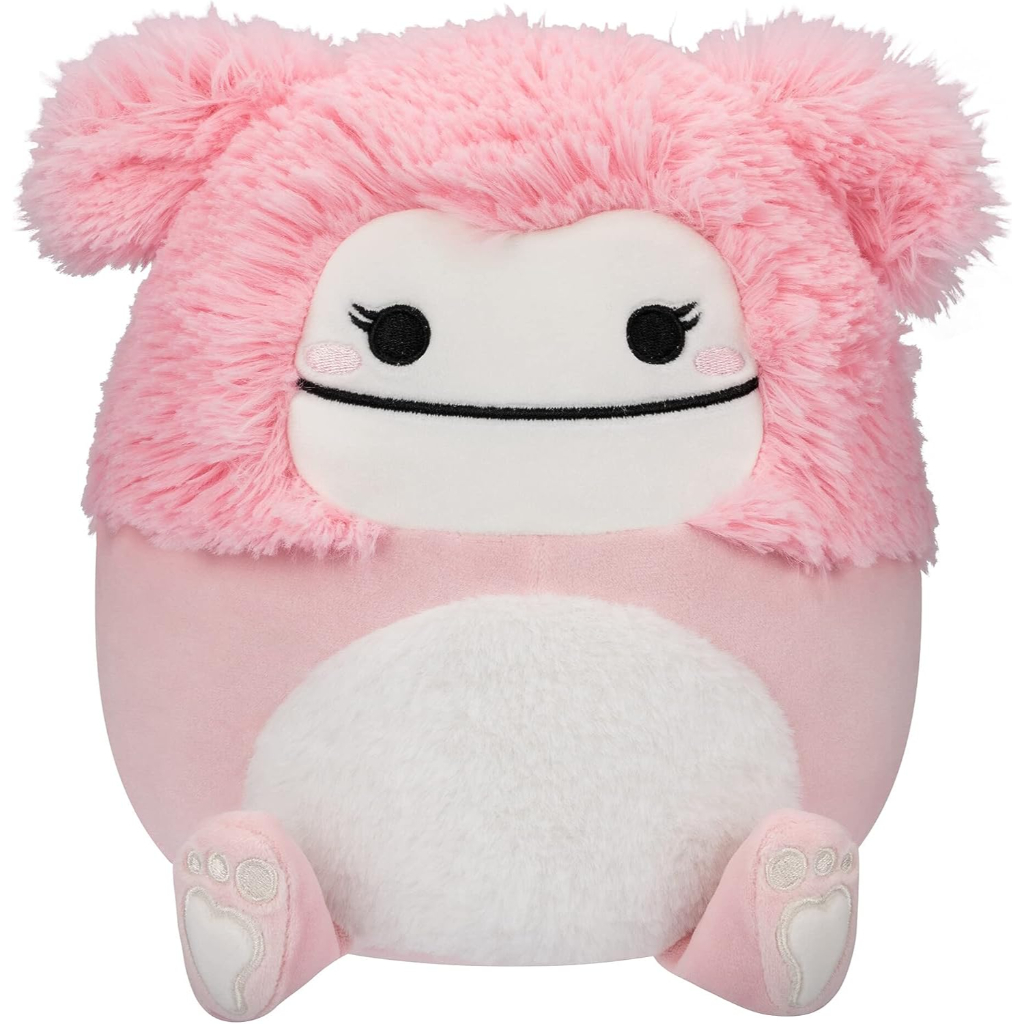 squishmallows 8 inch brina pink bigfoot with fuzzy belly4