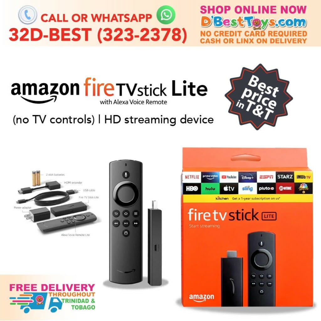 Fire TV Stick Lite with Alexa Voice Remote Lite (no TV controls) – D'Best  Toys
